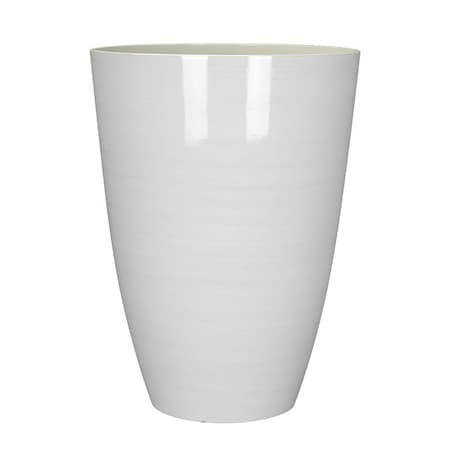 L&G Solutions L&G 22 in. H X 16 in. D Polyresin Baja Planter White PVD9016DWI
